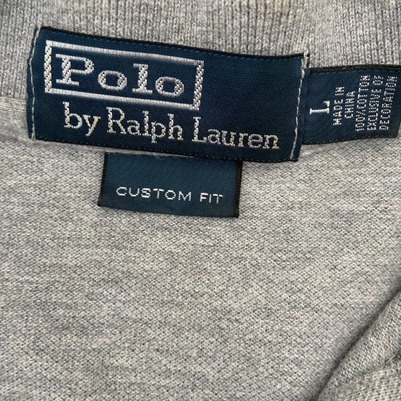 Grey Ralph Lauren Button-up Polo (L) - Picture 3 of 3